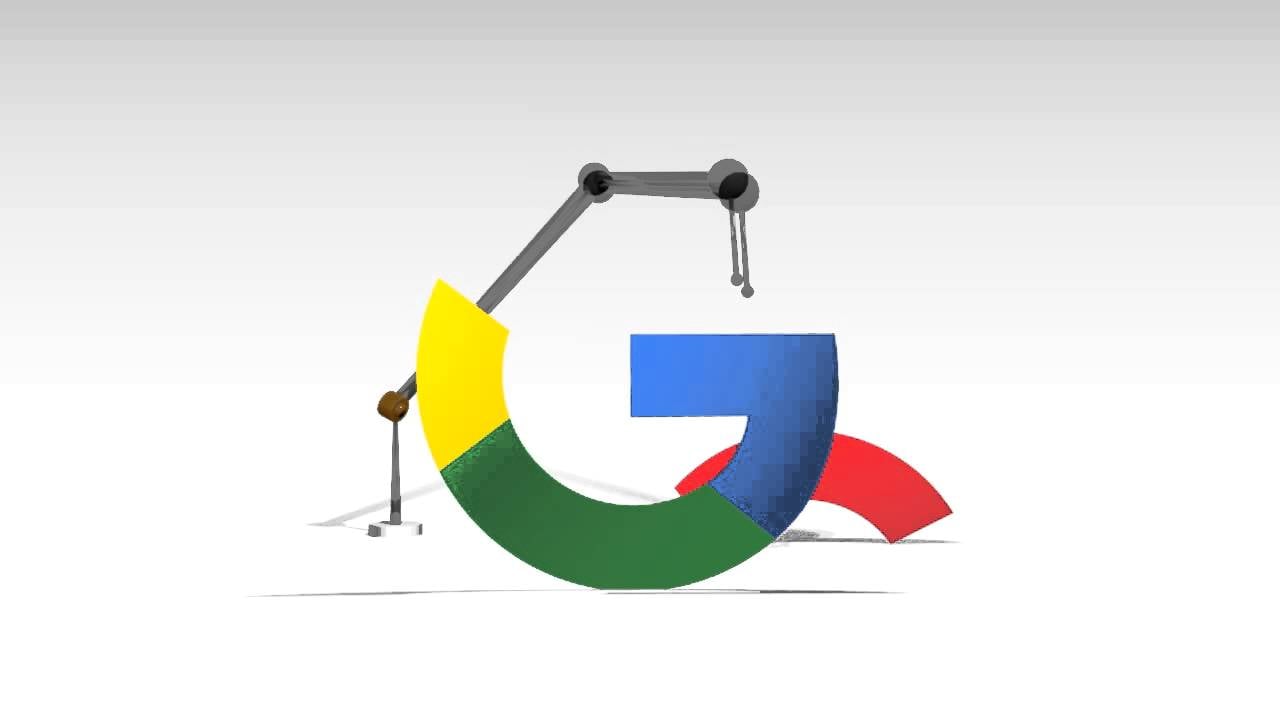 Google Robot Logo - The new Google logo - Industrial robot in action - YouTube