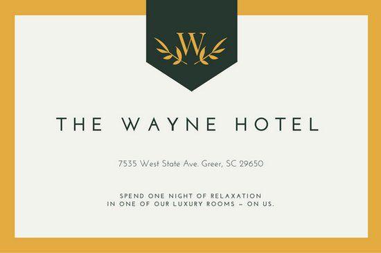 Yellow and Green Hotel Logo - Yellow and Green Hotel Gift Certificate