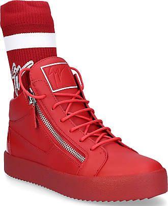 Red Smooth Logo - Leather Zanotti Smooth May Sneaker Giuseppe High Logo London Red