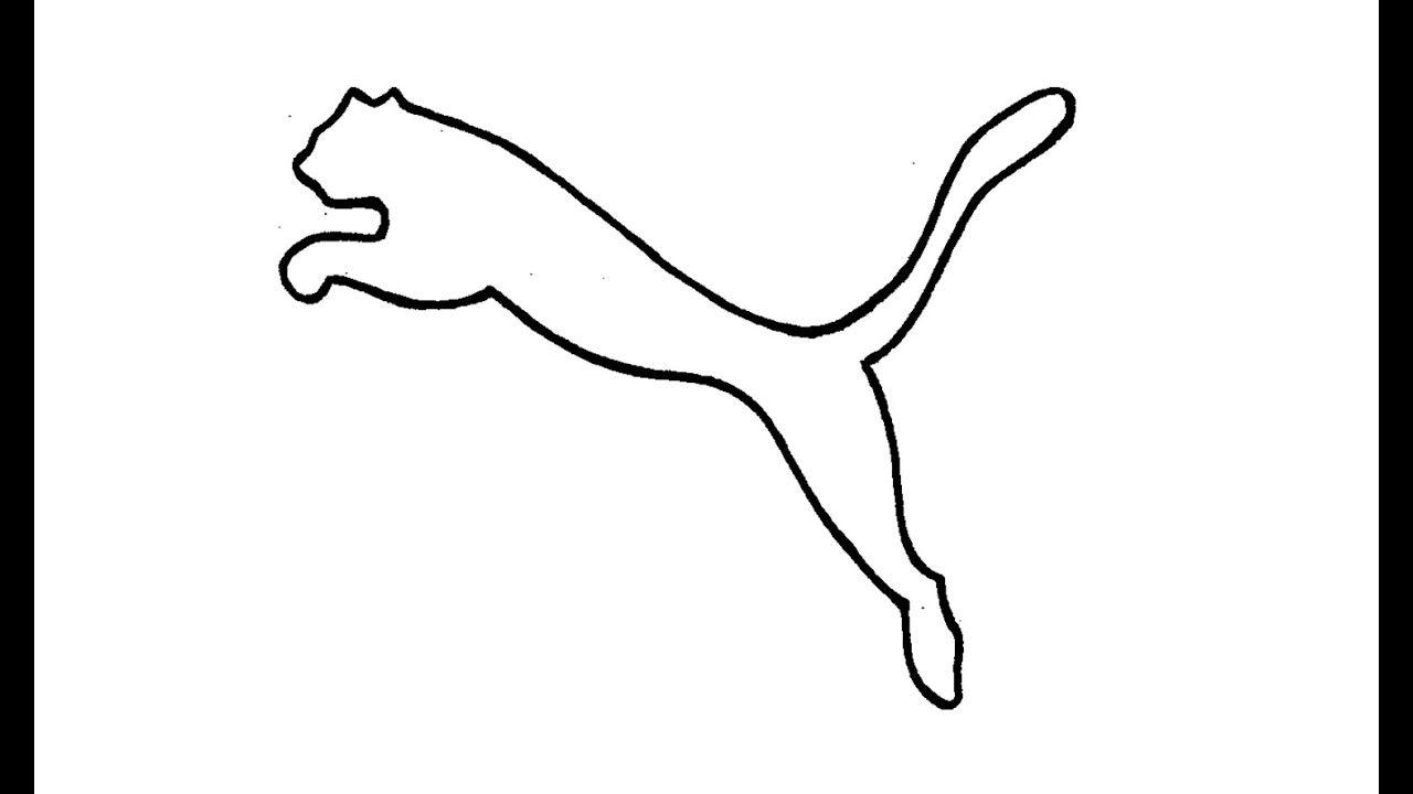 Puma Logo - How to Draw the Puma Logo (symbol, emblem) - YouTube