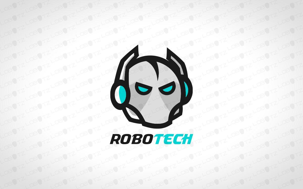 Google Robot Logo - Modern Robot Head Logo For Sale Premade Logo - Lobotz