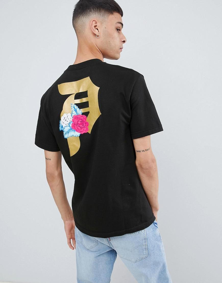 Primitive Clothing Logo - Primitive Skateboarding Flores T-shirt With Rose Logo Back Print In ...