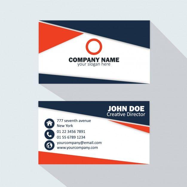 Red and Blue Company Logo - Dark blue and red business card Vector | Free Download