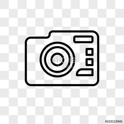 Transparent Camera Logo - Camera vector icon isolated on transparent background, Camera logo
