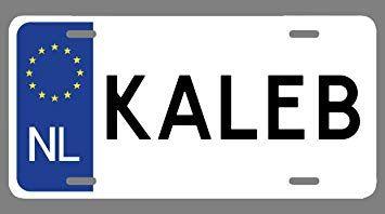 Kaleb Name Logo - Amazon.com: JMM Industries Kaleb Name Euro Style License Plate Tag ...