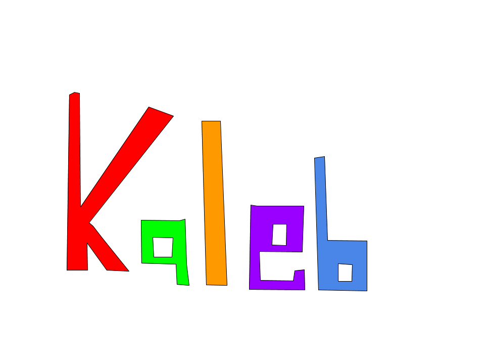 Kaleb Name Logo - Endeavour: Google Draw Name Doodles - by Room 18