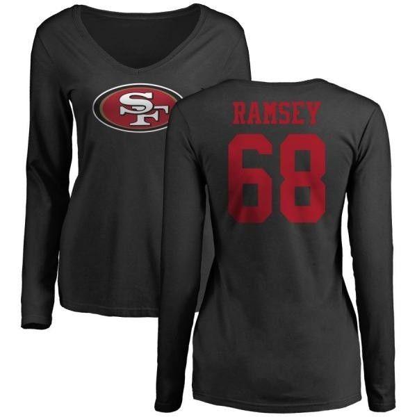 Kaleb Name Logo - Women's Kaleb Ramsey San Francisco 49ers Name & Number Logo Slim Fit