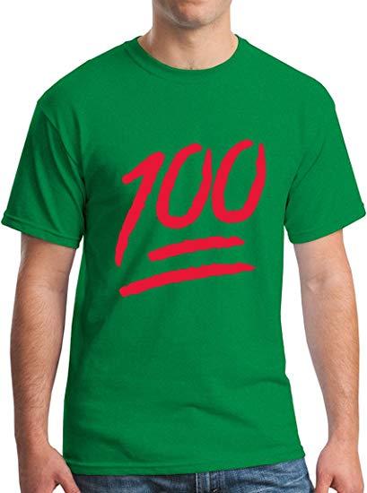 100 Emoji Logo - Keep It 100 Emoji Red Logo T Shirt Funny Shirts: Clothing