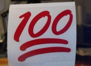 100 Emoji Logo - Emoji hundred points underline d Decal Car Laptop Sticker Window