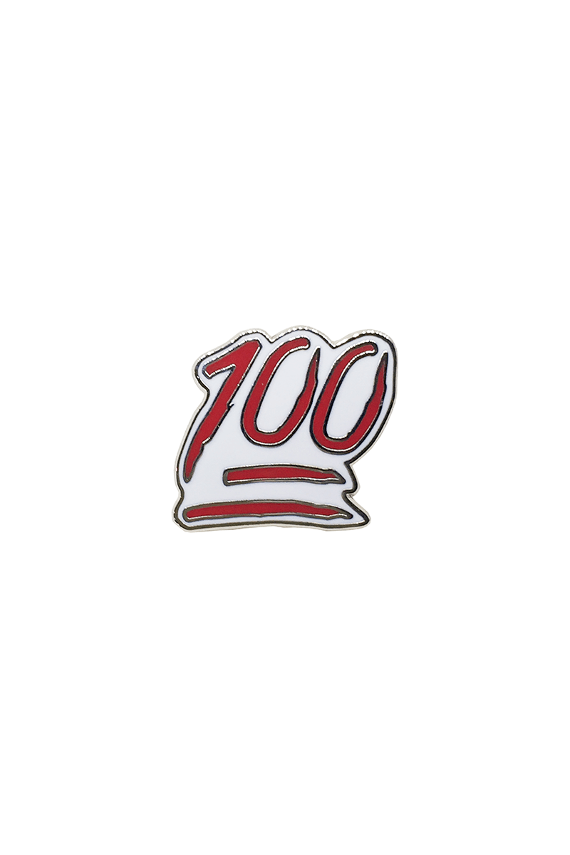 100 Emoji Logo - 100 Emoji Lapel Pin