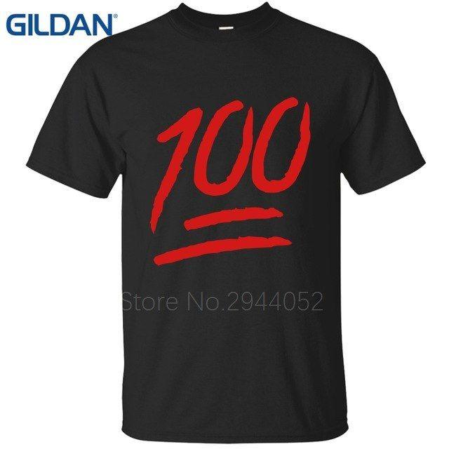 100 Emoji Logo - uniform Gray men Make A 100 Emoji Red Logo Cool Gift Premium round ...