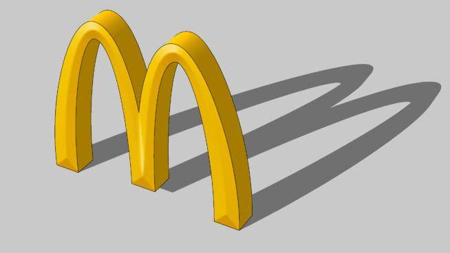 McDonald's Logo - McDonald's Golden Arches Logo | 3D Warehouse