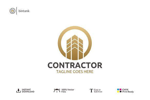 Contractor Logo - Contractor - Real Estate Logo ~ Logo Templates ~ Creative Market