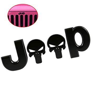 Jeep Skull Logo - UpAuto Jeep Skull Emblem 3D Metal Jeep Logo Stickers