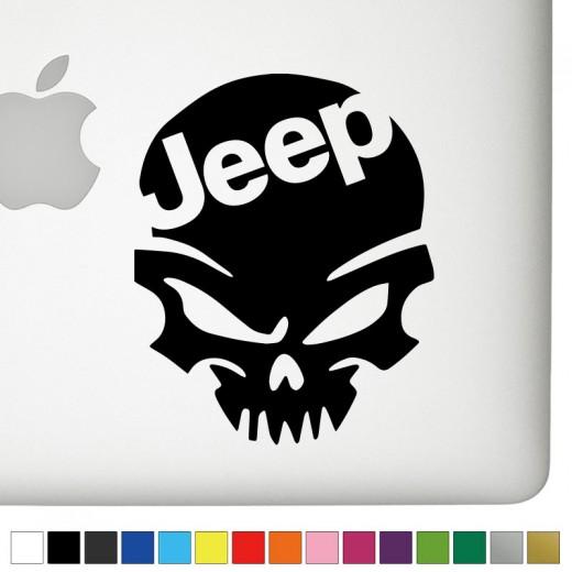 Jeep Skull Logo - Jeep V.1 Badass Skull Decal