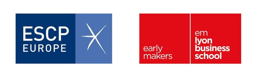 Red and Blue Business Logo - French business school logos: What are they telling us?