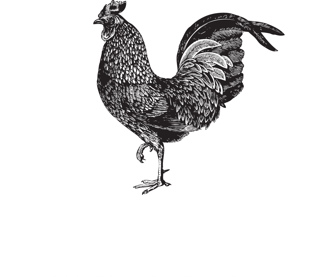 Red and Black Bird Restaurant Logo - Yardbird