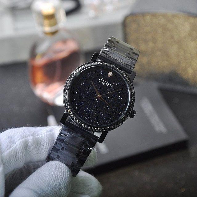 Black Diamond Watch Logo - GUOU new cool black diamond watch personality fashion ladies watch ...