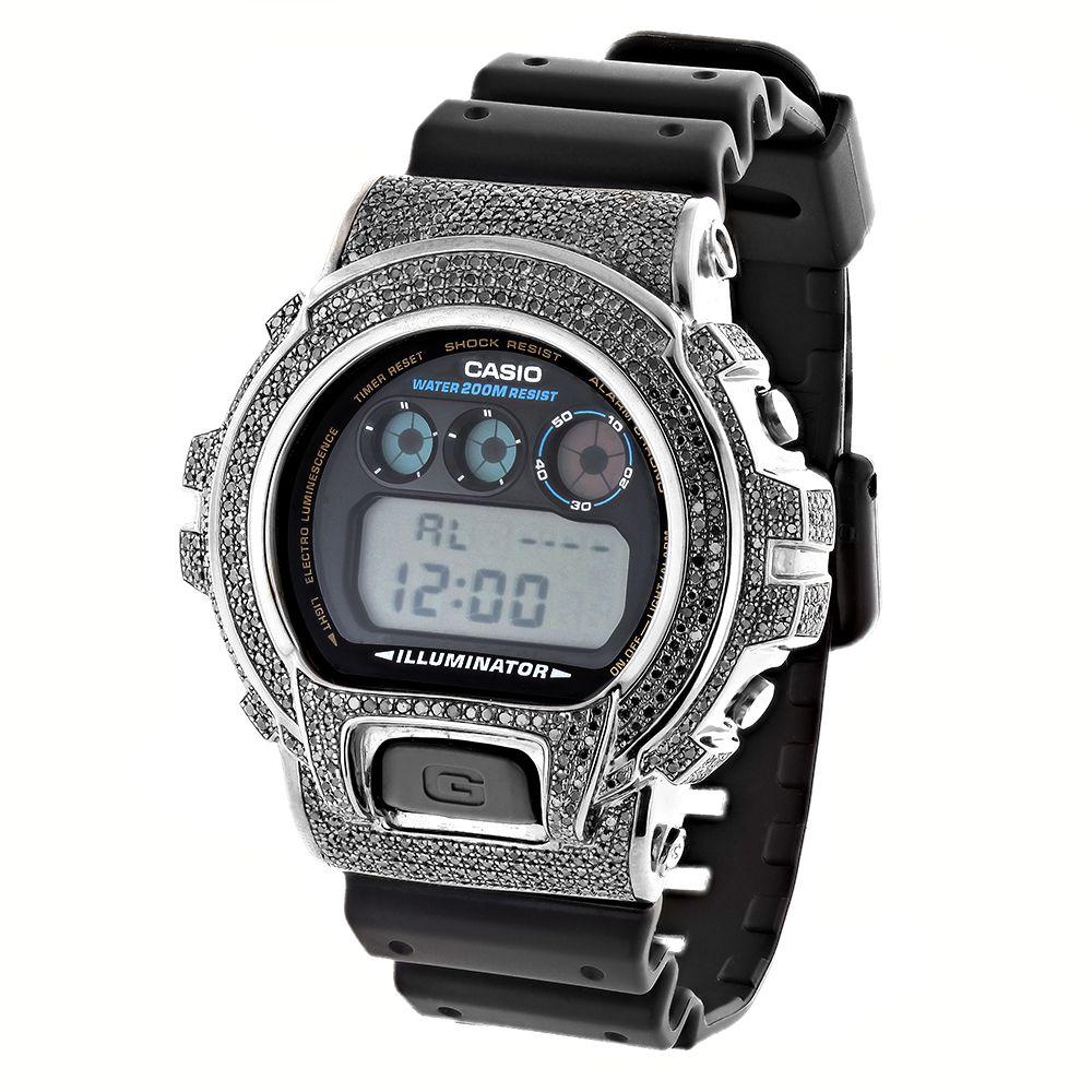Black Diamond Watch Logo - Casio G-Shock Black Diamond Watch DW6900 3.5ct