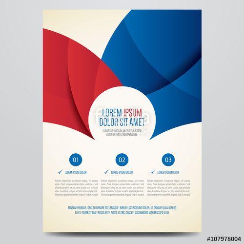 Red and Blue Business Logo - Flyer, brochure, annual report, magazine cover vector template ...