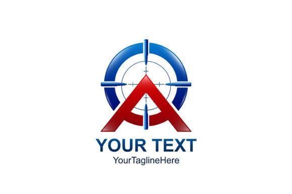 Red and Blue Business Logo - Initial letter A logo template colored red blue target design for ...
