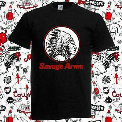 New Savage Arms Logo - NEW SAVAGE ARMS Firearms Gun Logo Men's Black T Shirt Size S To 3XL