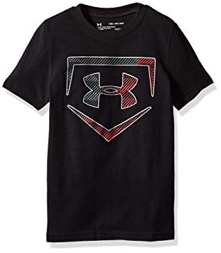 Under Armour Baseball Logo - Under Armour Boys' Baseball Logo T-Shirt,Black (001)/Metallic Silver ...