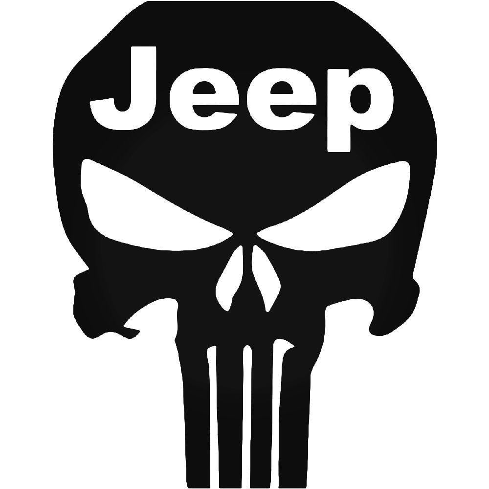 Jeep Skull Logo - Jeep Punisher Death Skull Vinyl Decal Sticker