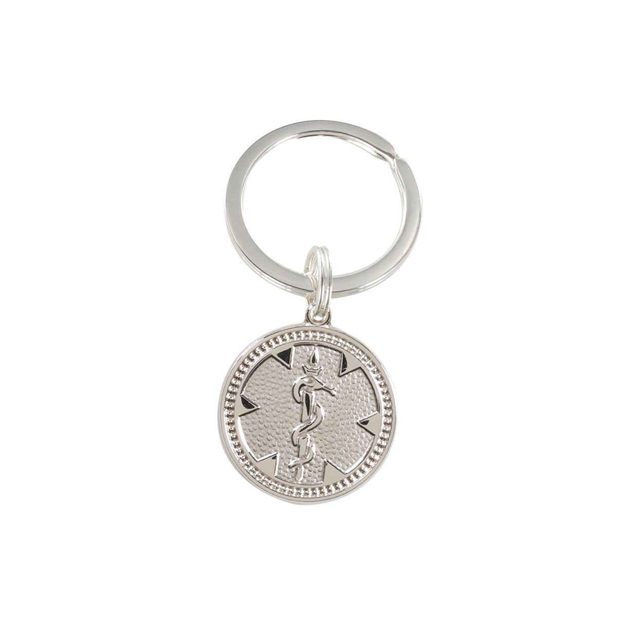 Silver Medalion Logo - Sterling Silver Medallion Key Chain | American Medical ID