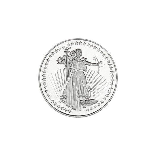 Silver Medalion Logo - SilverTowne - SilverTowne Trademark Saint-Gaudens Replica Half Ounce ...