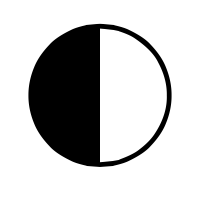 Half Black Half White Logo - Charbase U+25D0: CIRCLE WITH LEFT HALF BLACK