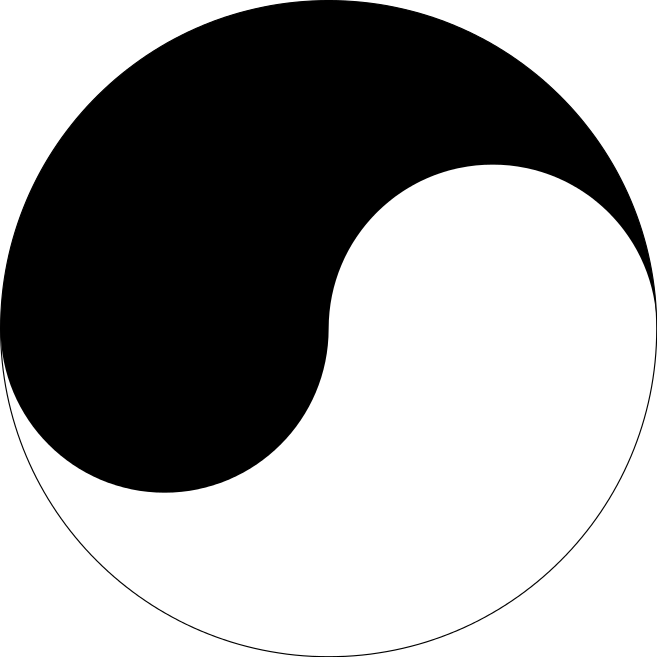 Half Black Half White Logo - Strolen's Citadel: Halving Yin-Yang By Mageek