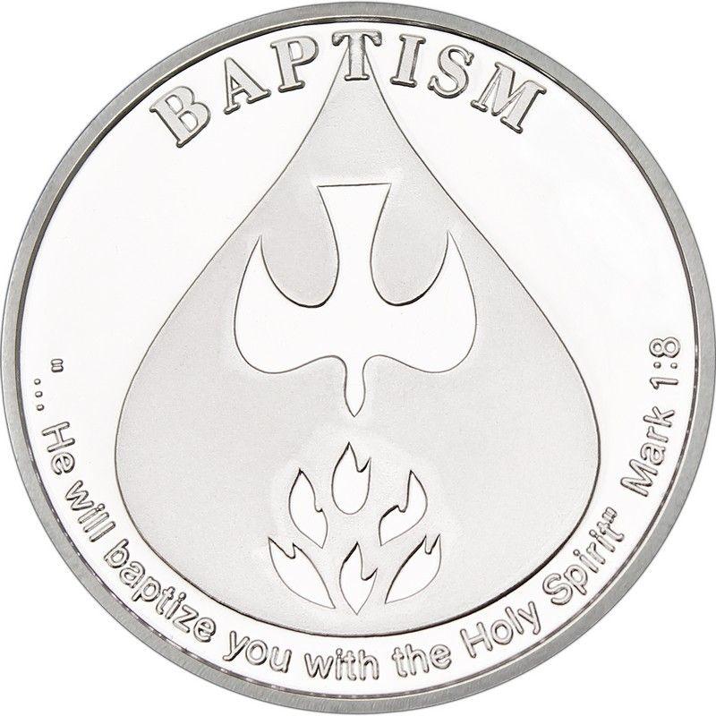 Silver Medalion Logo - Baptism Medallion | Goldnsilver.com