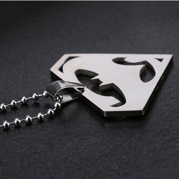 Silver Medalion Logo - Batman vs Superman: Silver Medallion Pendant | allThingsCharmed