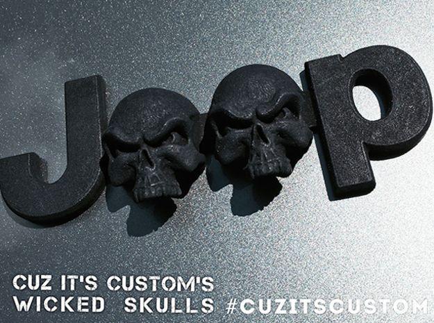 Jeep Skull Logo - Wicked Skulls Emblem For Jeeps (JK OEM) By 254MMD Printing