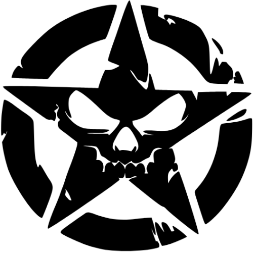 Jeep Skull Logo - Other Decals & Emblems - Jeep Star Skull Vinyl Sticker Set of 2 for ...