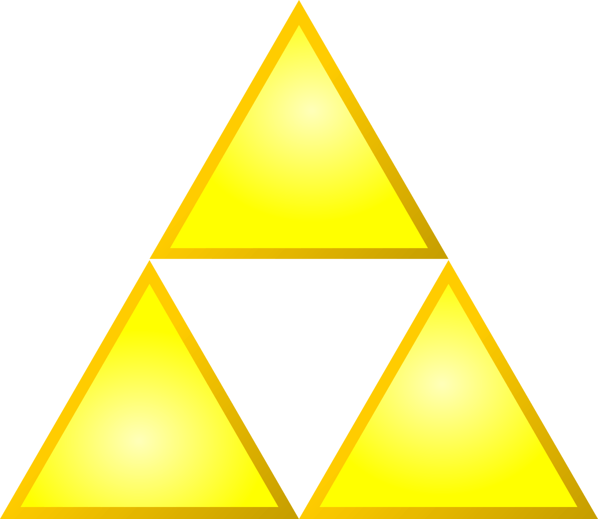 Over a Yellow Triangle Logo - Triforce