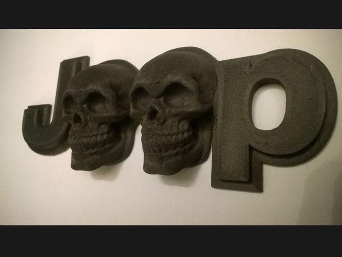 Jeep Skull Logo - 3D Printed Skull Jeep logo