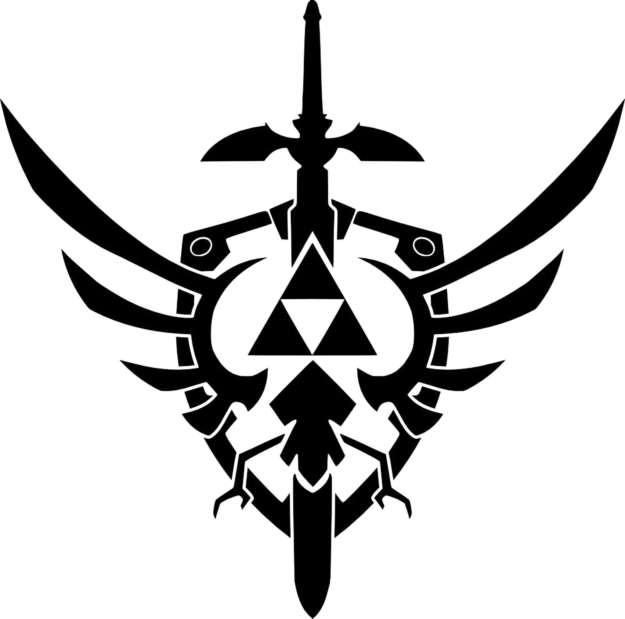Zelda Triangle Logo - Zelda triforce, master sword and shield. Cool idea for a tattoo ...