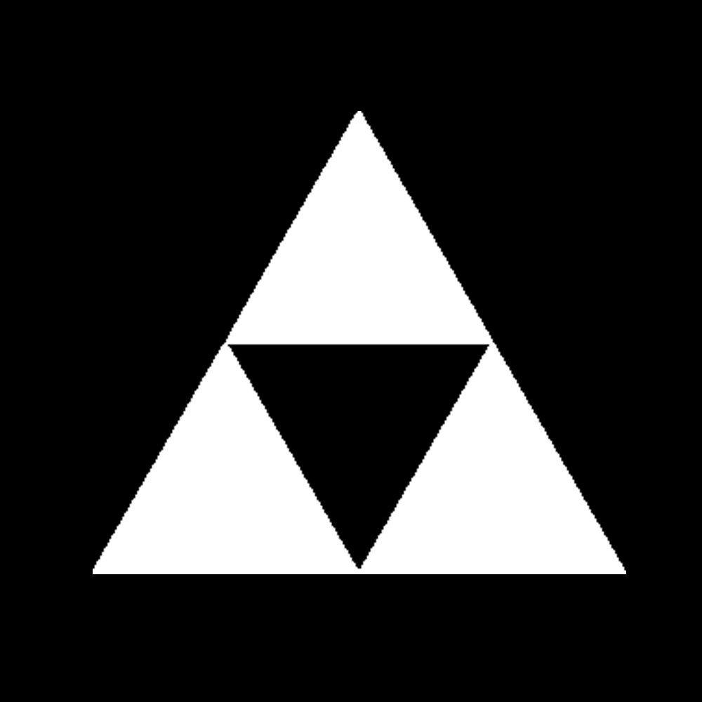 Zelda Triangle Logo - TRIFORCE LOGO from the Legend of Zelda WHITE vinyl