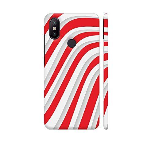 Red and White Waves Logo - Colorpur Red and White Waves Printed Back Case Cover: Amazon.in ...