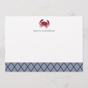 Red White Emu Logo - Red White Blue Note Cards