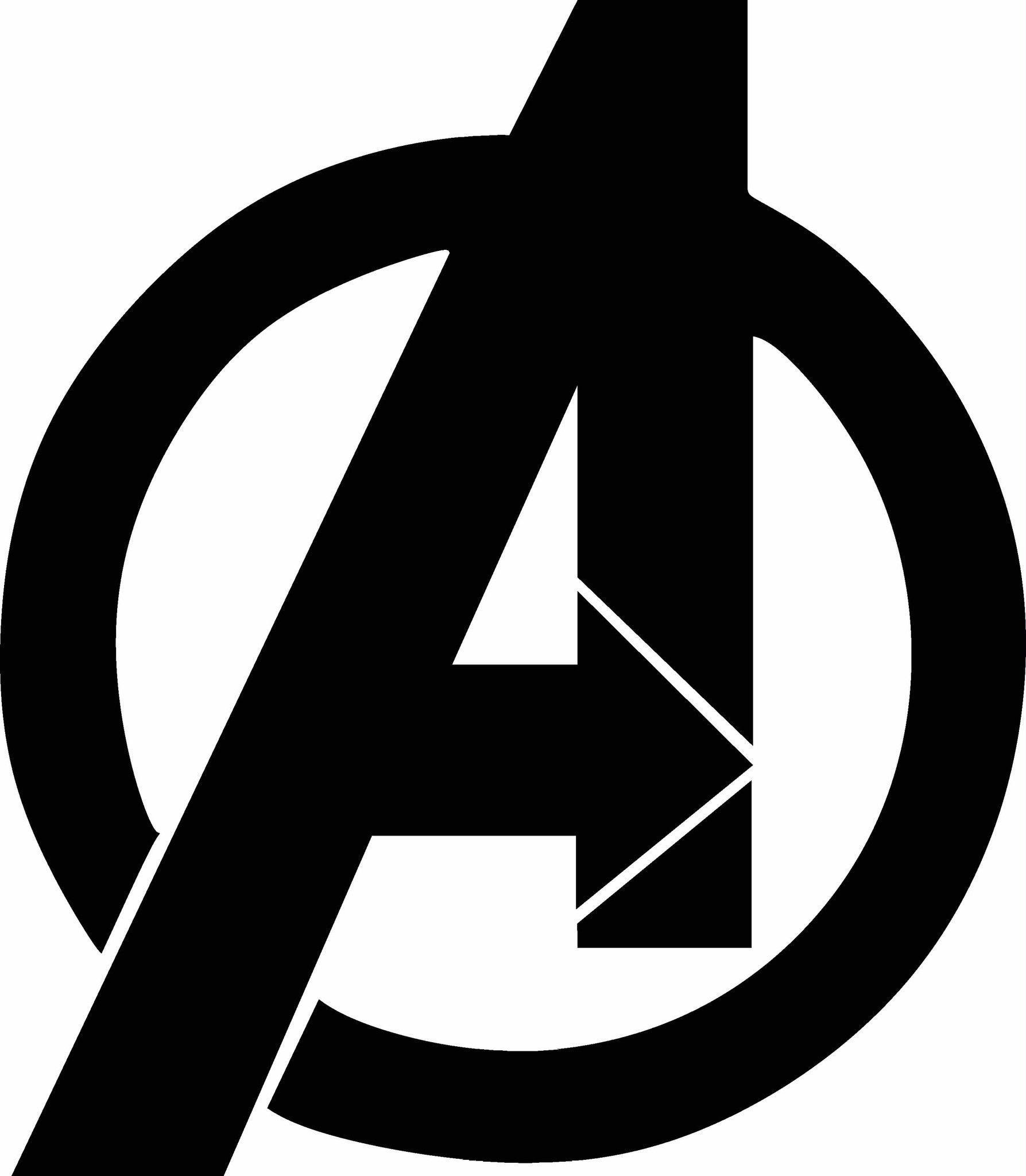 The Avengers Black and White Logo - Avengers Logo Vinyl Decal Graphic your Color and Size