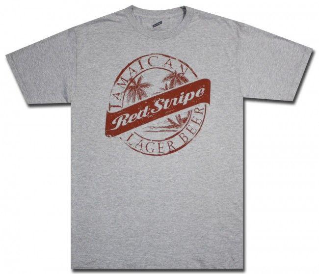 Red Stripe Logo - Red Stripe Beer Distressed Big & Tall T Shirt