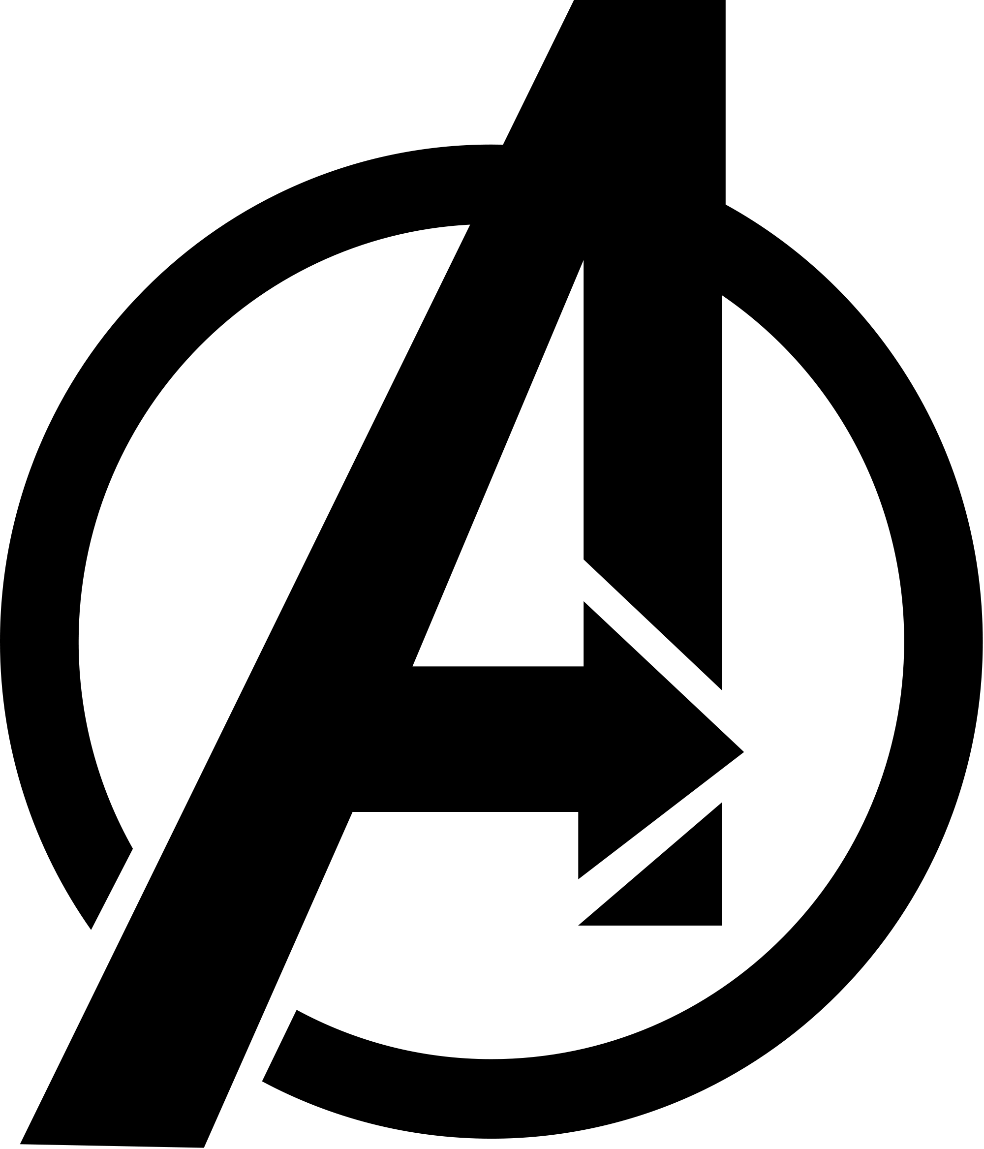 The Avengers Black and White Logo - Symbol from Marvel's The Avengers logo.svg