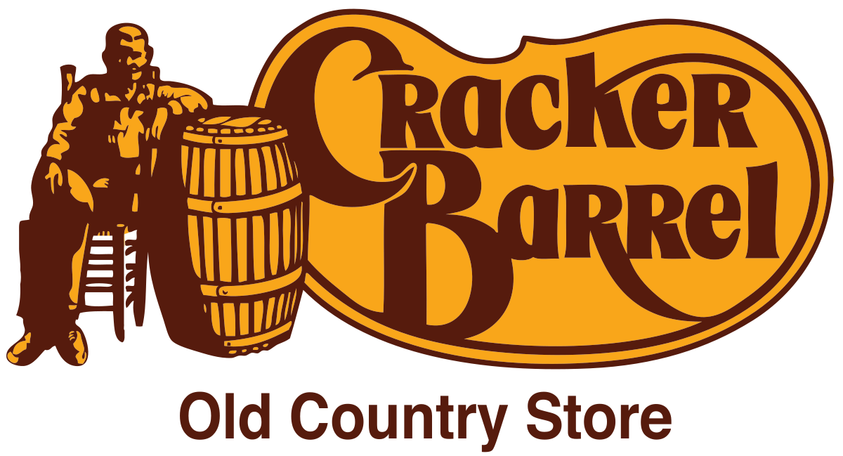 Men Black and White Restaurant Logo - Cracker Barrel