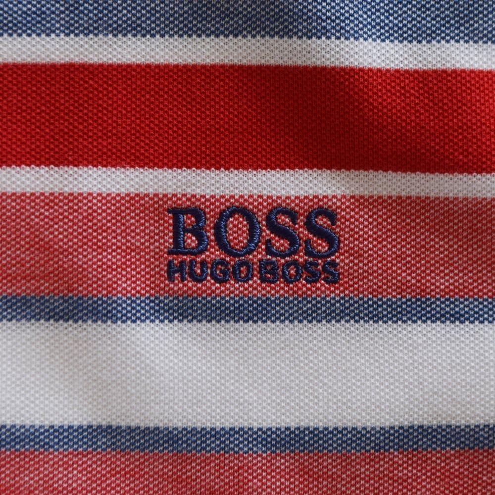 Red Stripe Logo - HUGO BOSS JUNIOR Hugo Boss Junior Navy & Red Stripe Logo Polo Shirt ...