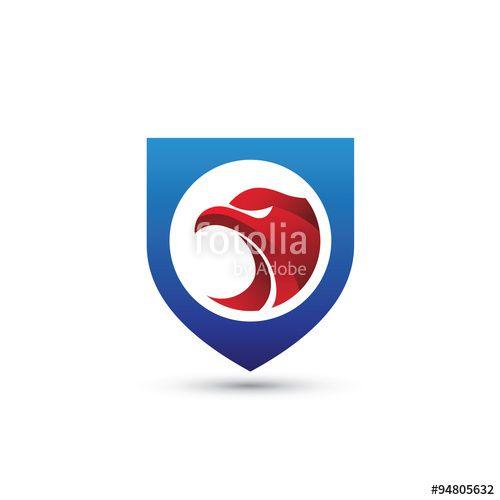 Eagle Shield Logo - Red Eagle Shield Logo