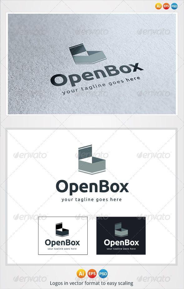 Open-Box Company Logo - Open Box Logo #GraphicRiver Pack included: Ai / EPS 10 / PSD CMYK