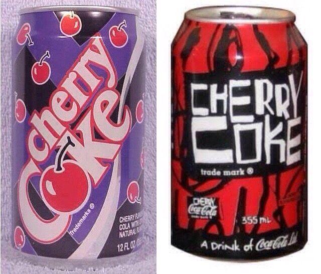 Cherry Coke Logo - Old Cherry Coke cans